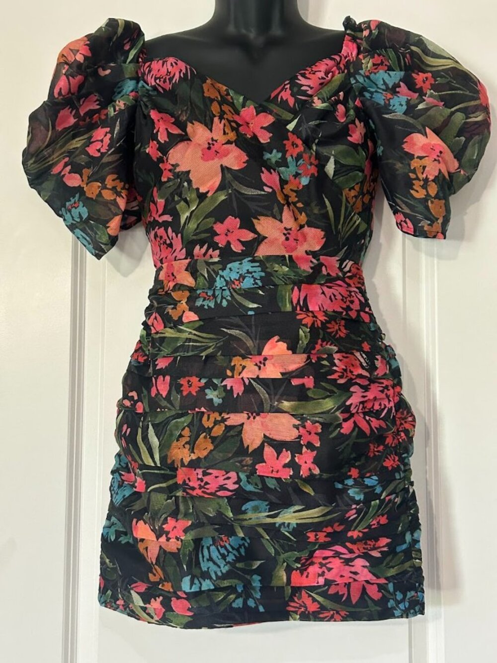 Anthropologie C/MEO Collective Tropical Floral Mini Dress XS
